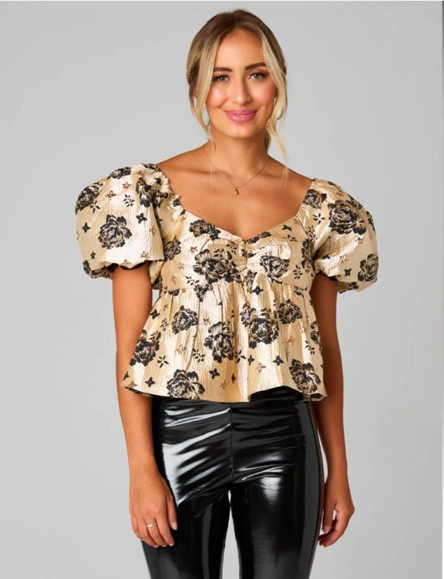 Golden Hour Peplum Top (S-L)