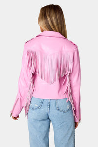 Western Barbie Faux Leather Jacket (S-L)