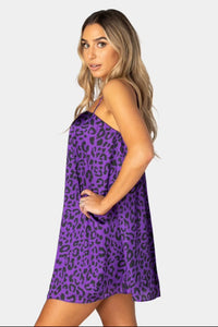 Purple Haze Mini Swing Dress