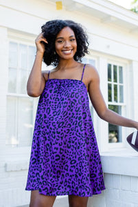 Purple Haze Mini Swing Dress