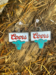 Longhorns & Coors Earrings