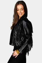 Load image into Gallery viewer, Hearts on Fire Faux Leather Jacket (S-L)