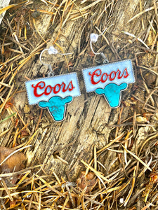 Longhorns & Coors Earrings