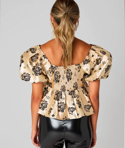 Golden Hour Peplum Top (S-L)