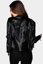 Load image into Gallery viewer, Hearts on Fire Faux Leather Jacket (S-L)