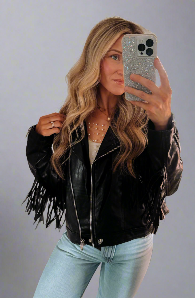 Hearts on Fire Faux Leather Jacket (S-L)