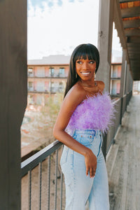 Girls Night Out Top in Lavender (S-L)