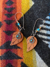 Load image into Gallery viewer, Wooden Leaf Earrings